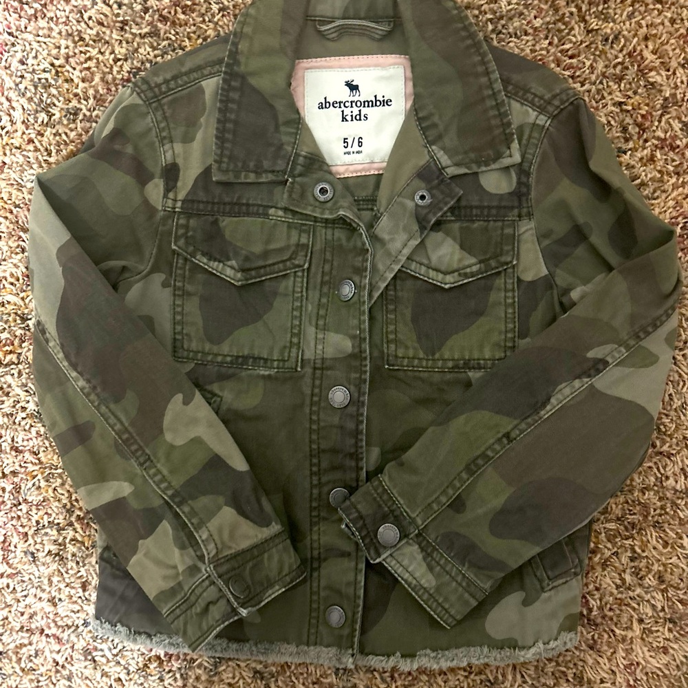 Abercrombie Kids Camouflage Jean Jacket Girl/boy